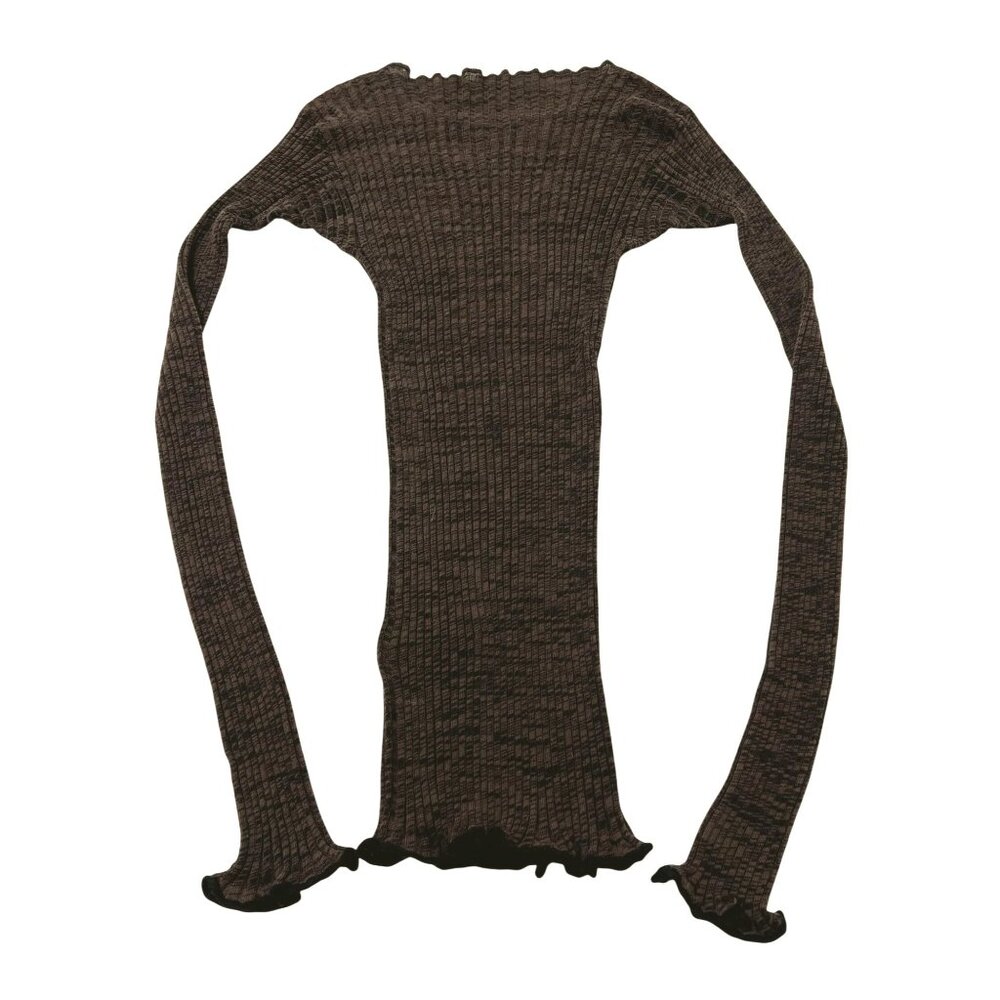 Vintage Y2K Celine Ribbed Knit Jumper in Purple Marle - Picture 2 of 4